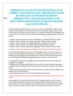 NR509 FINALEXAMTESTBANKWITHACTUAL CORRECTQUESTIONSAND VERIFIED DETAILED RATIONALESANSWERS BY EXPERTS