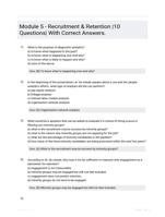 Module 5 - Recruitment & Retention |10 Questions| With Correct Answers.