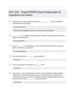 OST 553 - TeamSTEPPS Event Flashcards (4 Questions on Exam)