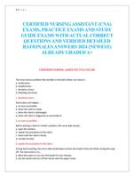 CERTIFIED NURSING ASSISTANT (CNA)  EXAMS, PRACTICE EXAMS AND STUDY  GUIDE EXAMS