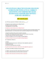 ITE 152 EXAM 2, PRACTICE EXAMSAND STUDY  GUIDE EXAMS WITH ACTUAL CORRECT  QUESTIONS AND VERIFIED DETAILED RATIONALESANSWERS