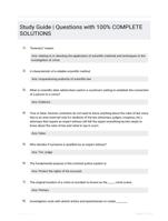 Study Guide | Questions  with 100% COMPLETE SOLUTIONS