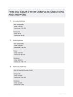 PHM 350 EXAM 2 WITH COMPLETE QUESTIONS AND ANSWERS