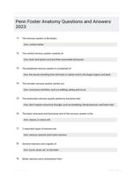 Penn Foster Anatomy Questions and Answers 2023