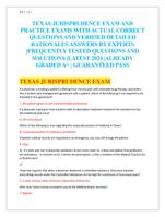 TEXAS JURISPRUDENCE EXAM AND  PRACTICE EXAMS