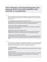 HESI: Delegation of Nursing Management and Rationale Study Guide Questions and Correct Answers