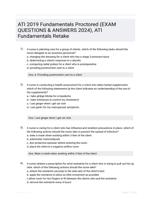 ATI 2019 Fundamentals Proctored (Exam- Funeral Directing Questions and Answers), ATI Fundamentals Retake