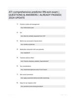 ATI comprehensive predictor RN-exit exam | QUESTIONS & ANSWERS | ALREADY PASSED| 2024 UPDATE