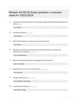 Module 26103-20 Exam question n answers rated A+ 2023/2024