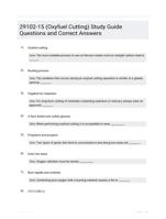 29102-15 (Oxyfuel Cutting) Study Guide Questions and Correct Answers