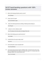 26107-hand bending questions with 100% correct answers 