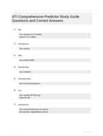 ATI Comprehensive Predictor Exam 2024 latest version Questions and Answers| Graded A+