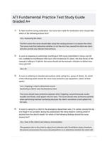 ATI Fundamental Practice Test Study Guide Graded A+