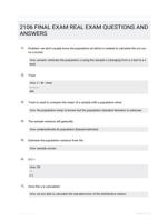 2106 FINAL EXAM REAL EXAM QUESTIONS AND ANSWERS