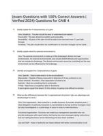 (Exam Questions with Accurate  Answers 2024) Questions for CAIB 4