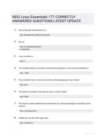 NDG Linux Essentials 177 CORRECTLY ANSWERED QUESTIONS LATEST UPDATE
