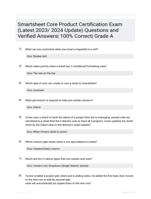 Smartsheet Core Product Certification Exam (Latest 2023/ 2024 Update) Questions and Verified Answers| 100% Correct| Grade A