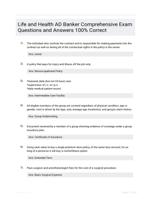 Life and Health AD Banker Comprehensive Exam  Questions and Answers 100% Correct