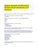 Appian Analyst and Business  Section Exam Guaranteed A+ grade pass