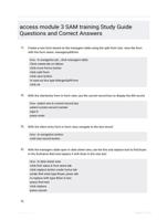 access module 3 SAM training Study Guide Questions and Correct Answers