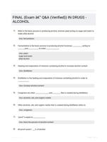 FINAL (Exam - Q&A (Verified)) IN DRUGS - ALCOHOL