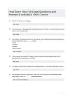 Final Exam New Full Exam Questions and Answers ( Included ) 100% Correct