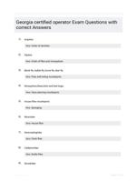 Georgia certified operator Exam Questions with correct Answers