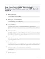 final Exam (Latest 2024/ 2024 Update) Questions and Verified Answers| 100% Correct| Grade A