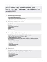 NR546 week 7 test your knowledge quiz QUESTIONS AND ANSWERS 100% VERIFIED A+ GUARANTEED