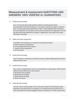 Measurement & Assessment QUESTIONS AND ANSWERS 100% VERIFIED A+ GUARANTEED