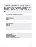 Test Bank For Critical Care Nursing- A Holistic Approach 12th Edition Morton Fontaine||ISBN NO:||ISBN NO:||All Chapters||Complete Guide A+