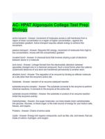 AC- HPAT Algonquin College Test Prep Biology Exam