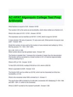 AC-HPAT Algonquin College Test Prep Arithmetic