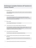 PCCN Exam Complete Solutions -Questions & Correct Answers