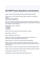 AC-HPAT Exam Questions and Answers