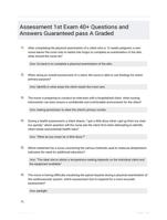 Assessment 1st Exam 40+ Questions and Answers Guaranteed pass A Graded