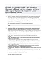 (Solved) Bipolar Depression Case Study Luis Chaves is a 22-year-old who migrated to Miami at the age of 2 years with hisparents Latest Update Already Passed .