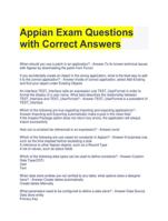 Appian Exam Questions  with Correct Answers Already graded A+ best exam