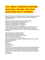 6531 NRNP COMBINED MIDTERM AND FINAL REVIEW 2023-2024 QUESTIONS WITH ANSWERS