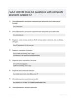 PAEA EOR IM miss 62 questions with complete solutions Graded A+