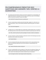 PN COMPREHENSIVE PREDICTOR 2023  QUESTIONS AND ANSWERS 100% VERIFIED A+ GUARANTEED