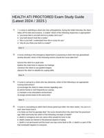 HEALTH ATI PROCTORED Exam Study Guide (Latest 2024 / 2025 )