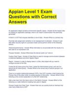 Appian Level 1 Exam Questions with Correct  Answers Guaranteed A+ grade pass