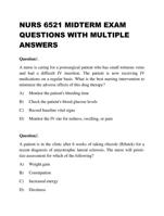 NURS 6521 MIDTERM EXAM QUESTIONS WITH MULTIPLE ANSWERS