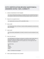 CCTC CERTIFICATION REVIEW QUESTIONS AND ANSWERS 100% VERIFIED A+ GUARANTEED