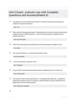 Unit 3 Exam; Joshua's Law with Complete Questions and Answers(Rated A)