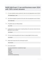 NURS 684 Exam 2 Law and Business  exam 2024 with 100% correct answers