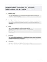 Midterm Exam Questions and Answers- Greenville Technical College