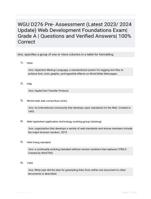 WGU D276 Test Prep - Web Development Foundations Questions and Answers Rated A