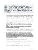 2020 PRSA APR Exam Practice Questions LATEST 2024 ACTUAL EXAM ALL QUESTIONS AND CORRECT DETAILED ANSWERS WITH RATIONALES (VERIFIED ANSWERS) |ALREADY GRADED A+